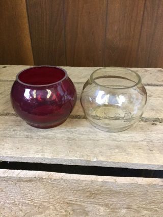 Vintage Adlake Kero Red And Clear Glob