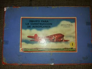Vintage Meccano Pre War 1 Aeroplane Constructor Wwii 1930’s Toy I