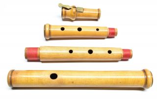 Antique Maple Wood Baroque 1 - Key Irish D Flute A - 445hz Vintage