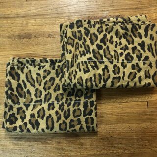 Ralph Lauren Pr/2 Pillowcases Aragon Medieval Coll Leopard/animal Standard Vtg