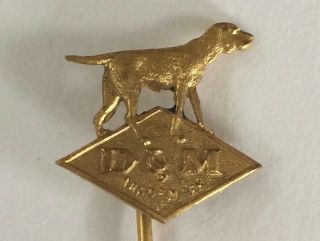 Vintage Draper Maynard D&m Lucky Dog Antique Metal Stick Pin Sporting Goods