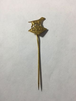 Vintage Draper Maynard D&M Lucky Dog Antique Metal Stick Pin SPORTING GOODS 2