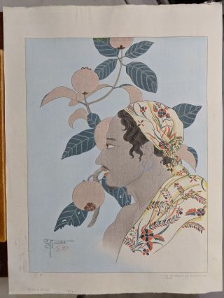 1935 Paul Jacoulet Japanese Woodblock Print Homme De Menado