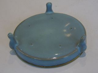 Fine Quality Antique Chinese Bowl Unusal Copper Lip Rim - Brush Washer Interest