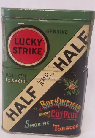 Lucky Strike Half And Half Pocket Tobacco Tin 2 Piece