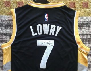 Kyle Lowry Signed Autograph Toronto Raptors Jersey Nba Drake Fear The North