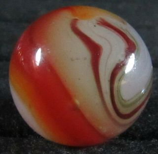 Cedarman7,  Spectacular Vintage 23/32 " Wet (-) Akro Agate Oxblood Marble