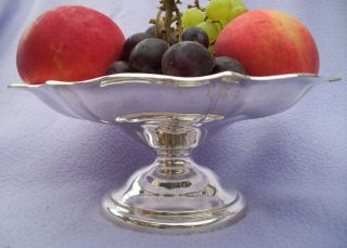 Antique Heavy Solid Silver Fruit Bowl/ Comport - Birmingham 1910 - 417g