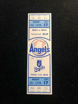 Reggie Jackson 500th Home Run Game Full Ticket Ca Angels