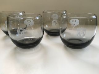 Chicago Bears 8 oz.  Low Ball Vintage Drinking Glasses Set of 4 3
