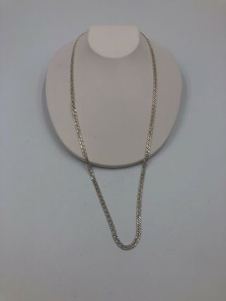 Sterling Silver Vintage 925 Italy Unique Link Chain 24in Long Necklace 872 2