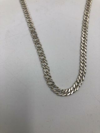 Sterling Silver Vintage 925 Italy Unique Link Chain 24in Long Necklace 872 3