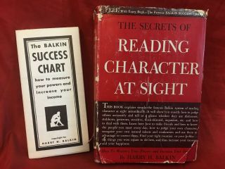 1941 The Secrets Of Reading Character At Sight Harry H.  Balkin,  Success Chart