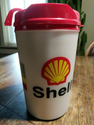 Vtg Aladdin Travel Mug Shell Gas Oil Insulated Drink Coffee Cup 20 0z Usa