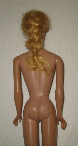Vintage 1960 ' s Mattel Barbie Swirl Blonde Ponytail Doll AD9 3