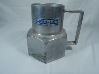 Vintage Cragar Wheels Chug - A - Lug Aluminum Lug Nut Mug - Needs Restore