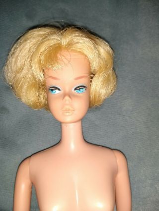 SIDE PART AMERICAN GIRL RARE Platinum blonde 1958 Barbie bendable legs low color 2