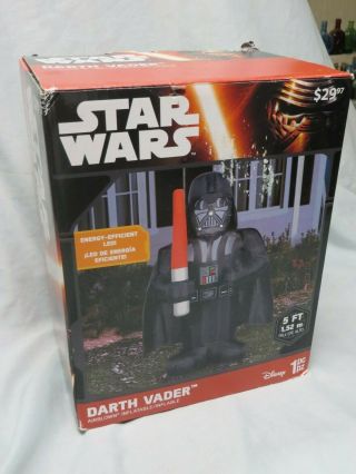 Vintage Unopen Box Star Wars Darth Vader Airblown Yard Inflatable,  Disney,  5 Ft,