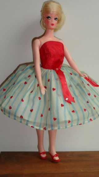Vintage Barbie Clone Premiere Babs Wendy Bild Lilli Elegant Doll & Party Dress