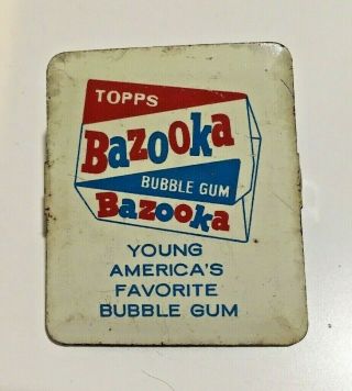 Vintage Topps Bazooka Bubble Gum Paper Clip,  Double Sided Metal Advertising