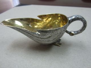 Tane J.  Marmolejos Mexican Mexico Sterling Silver 925 Swan Gold Color Inside,  Head