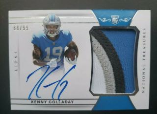 4 Color Kenny Golladay 2017 National Treasures Rc Auto Patch Autograph/99 Lions