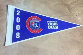 Chicago Cubs Baseball 2008 Old Style Heilmans Beer Banner Flag