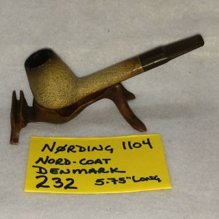 Nording 1104 " Nord - Coat " Vintage Estate Tobacco Smoking Pipe Made In Denmark