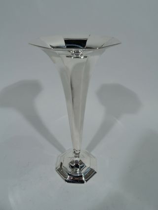 Tiffany Vase - 18375 - Antique Art Deco Modern Bud - American Sterling Silver