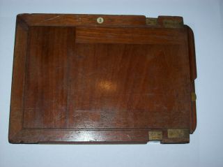 Vintage 13x18cm Large Format Half Plate Early Mahogany Wood Film Plate Holder