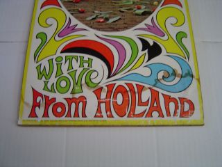 Vintage 60 ' s? With Love From Holland Nude Women W/Roses Poster Flower Power 2