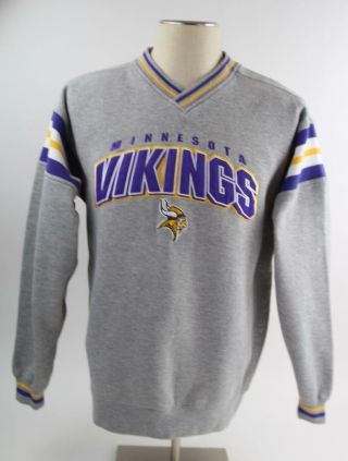 Vintage Minnesota Vikings Nfl Sweatshirt Size Medium Embroidered