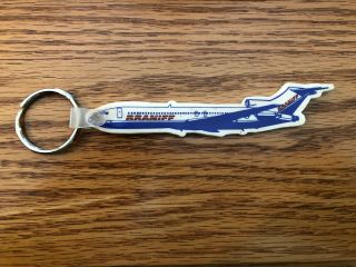 Vintage Braniff International Airways Airlines Hard Rubber Airplane Keychain