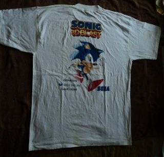 Vintage Sega Sonic 3d Blast T Shirt Genesis Sega Saturn Game Gear Screenstars Xl