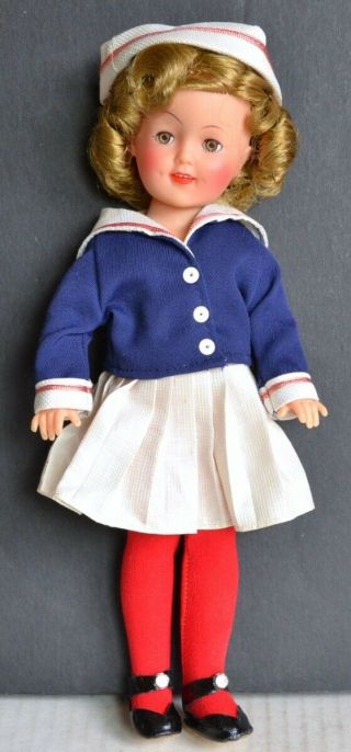 Vintage Ideal Shirley Temple 12 " Vinyl Doll W/patriotic Outfit & Box Ca.  1958 - 62