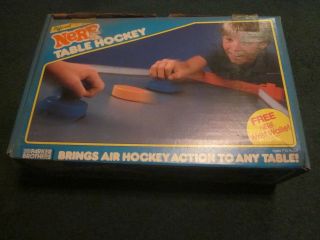 Vintage Nerf Table Hockey Air Hockey Style 1987 W/ Instructions And Box