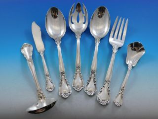Chantilly By Gorham Sterling Silver Essential Serving Set Large Hostess 7 - Piece