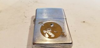 Zippo Cigarette Lighter 1990 Sports Series Fly Fishing Fisherman & Trout