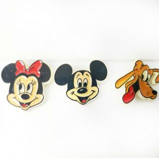 Vintage Walt Disney Productions Pins Pinback Mickey Mouse Minnie Pluto Htf