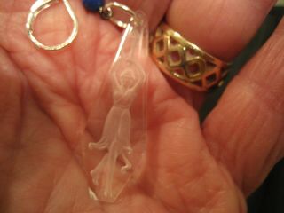 Vintage crystal Earrings,  Sterling Silver ear wires.  Ballerina Isadora Duncan 2