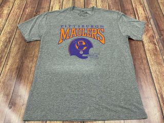 Pittsburgh Maulers Usfl Football Men’s Gray T - Shirt - Steel City - Large