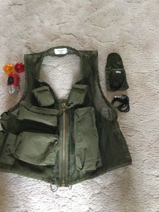 Vintage Gi Issuepilots Survival Vest With Compass Whistle And Siginal Light