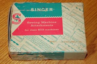 Vintage Set Singer Sewing Machine Attachments For 403 Class Machines - - 161279