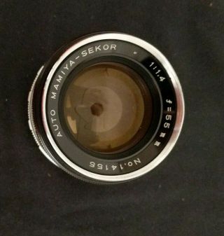 Vintage Auto Mamiya/sekor 55mm F/1.  4 Lens Screw Mount Came