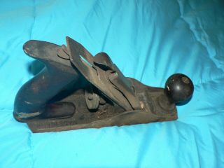 Vintage Tool Wood Plane Made In Usa Stanley Bailey 3 1 Pat Date Bench