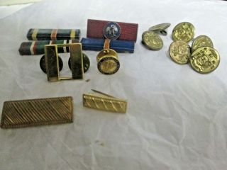 Vintage Us Military Badges Bars Uniform Buttons