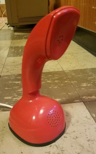 Vintage Ericofon Rotary Cobra Phone,  North Electric,  Red