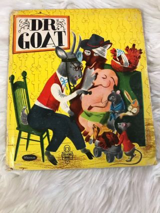Vintage Whitman Tell A Tale Book Dr Goat By Georgiana Ill.  Charles Clement 1950