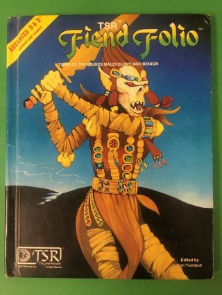 Fiend Folio Tsr - Vintage Dungeons & Dragons Rpg - D&d - Hardcover Hc