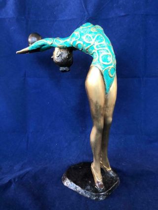 Stunning Art Deco Cold Painted Sculpture Figurine Ball Dancer After Chiparus